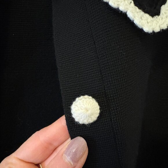 Sezane - Bettany Cardigan - Black/Ecru - Sz. XS - Picture 5 of 10